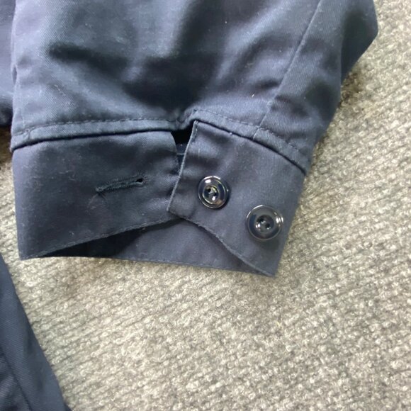 VTG Cintas Work Jacket Mens 2XL‎ Navy Mickey American Truetzschler Patch Quilted - Picture 7 of 14